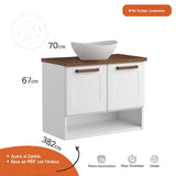 Mueble Sochi Blanco 70 cm con Dos Puertas - Gabinetes | Bylmo