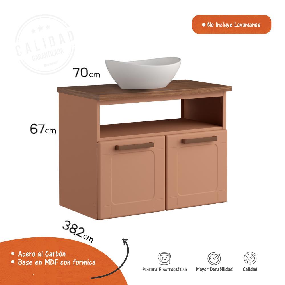 Mueble Noril Terracota 70 cm con Dos Puertas - Gabinetes | Bylmo