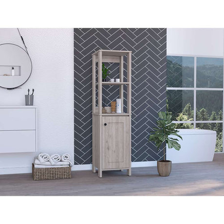 Mueble St Clair Ceniza 40 cm con Una Puerta y Entrepaños - Gabinetes | Bylmo