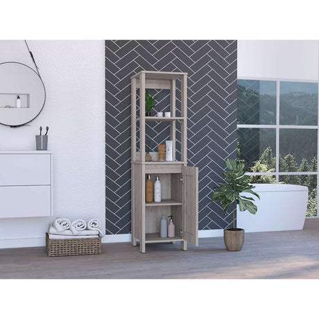 Mueble St Clair Ceniza 40 cm con Una Puerta y Entrepaños - Gabinetes | Bylmo