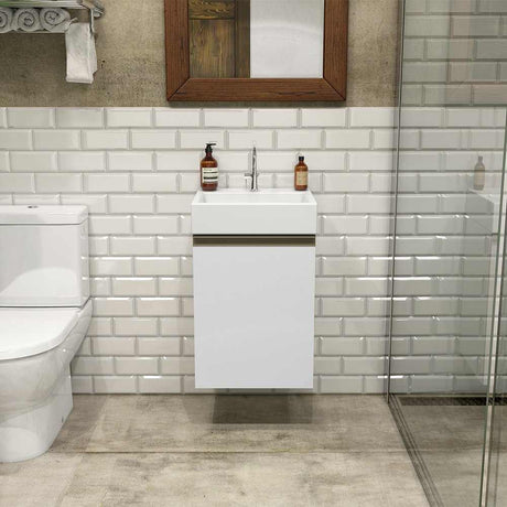 Mueble Santiago Blanco 40 cm con Puerta - Gabinetes | Bylmo