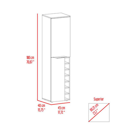 Bar Obregon Wengue 45 cm con Dos Puertas - Bares | Bylmo