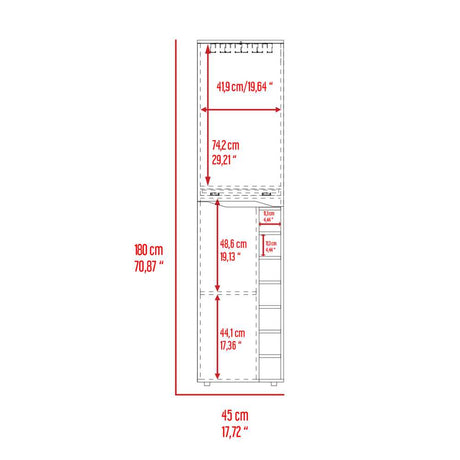 Bar Obregon Wengue 45 cm con Dos Puertas - Bares | Bylmo
