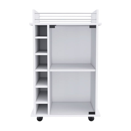 Bar Dukat Plus Blanco 55x89cm sin Cajones y con Seis Portabotellas - Bares | Bylmo