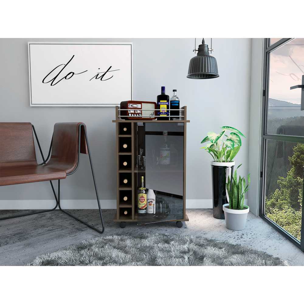 Bar Dukat Coñac 55x89cm sin Cajones y con Seis Portabotellas - Bares | Bylmo