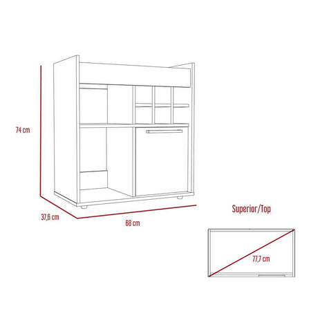Bar Lyon Coñac 68 cm con Una Puerta - Bares | Bylmo