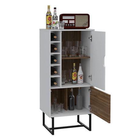 Bar Pergamo Blanco y Gales 53 cm con Dos Puertas - Bares | Bylmo