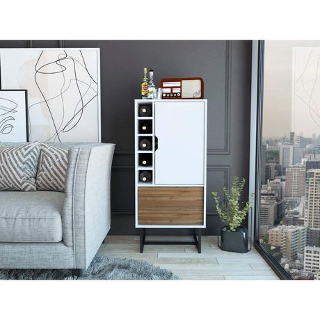 Bar Pergamo Blanco y Gales 53 cm con Dos Puertas - Bares | Bylmo