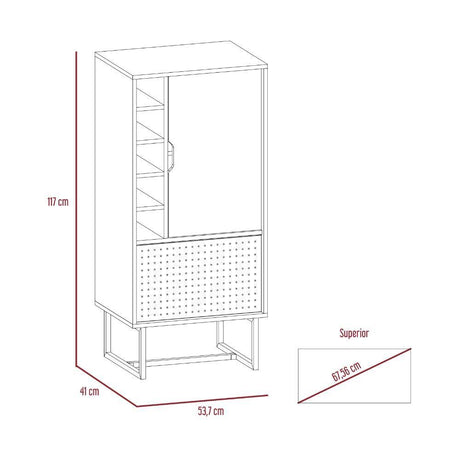 Bar Pergamo Gales y Blanco 53 cm con Dos Puertas - Bares | Bylmo
