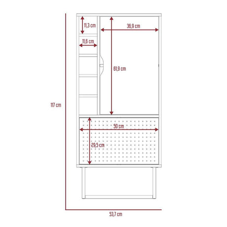 Bar Pergamo Gales y Blanco 53 cm con Dos Puertas - Bares | Bylmo