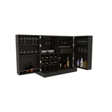 Bar Sintra Wengue 102x94.8cm con Un Cajón y con Doce Portabotellas - Bares | Bylmo