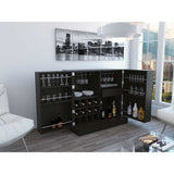 Bar Sintra Wengue 102x94.8cm con Un Cajón y con Doce Portabotellas - Bares | Bylmo