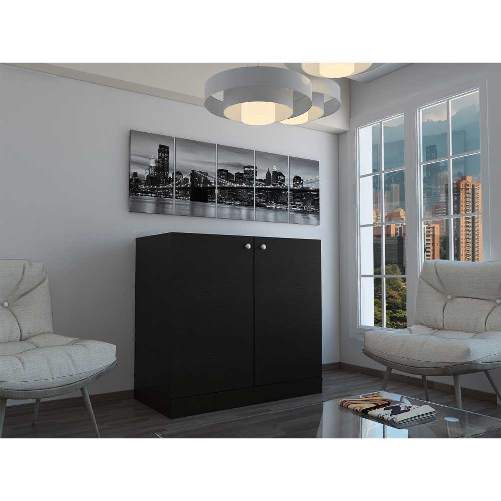 Bar Sintra Wengue 102x94.8cm con Un Cajón y con Doce Portabotellas - Bares | Bylmo