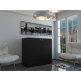 Bar Sintra Wengue 102x94.8cm con Un Cajón y con Doce Portabotellas - Bares | Bylmo