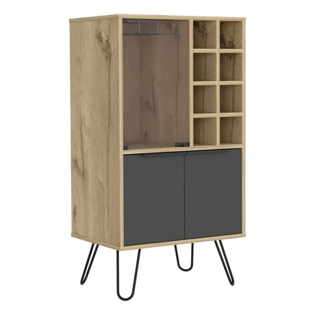 Bar Vegas Duna y Plomo 59 cm con Puerta de Vidrio - Bares | Bylmo