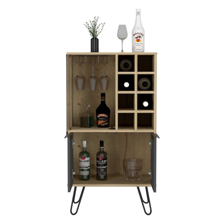 Bar Vegas Duna y Plomo 59 cm con Puerta de Vidrio - Bares | Bylmo