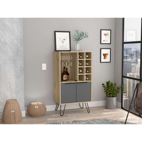 Bar Vegas Duna y Plomo 59 cm con Puerta de Vidrio - Bares | Bylmo