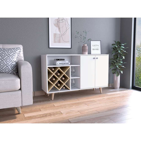 Bar Vithi Duna y Blanco 120 cm con Dos Puertas - Bares | Bylmo