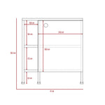 Mueble Basic Blanco 47 cm con Una Puerta y Entrepaños