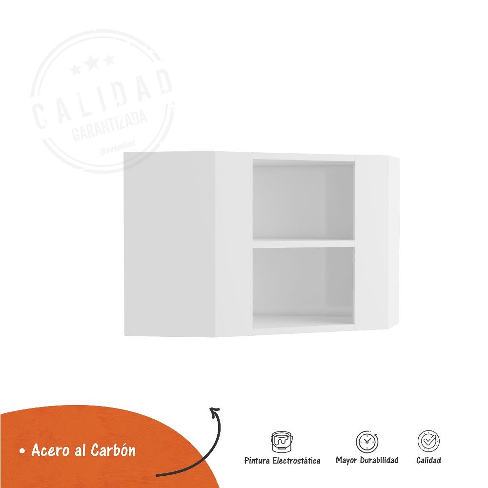 Mueble Auxiliar Blanco 68x52cm con Un Entrepaño y Dos Compartimientos - Muebles Organizadores | Bylmo