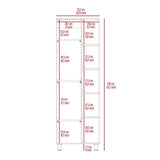 Mueble para Baño Esquinero Urano Wengue 52.2x158cm sin Cajones y con Cuatro Entrepaños - Gabinetes | Bylmo