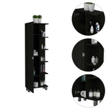 Mueble para Baño Esquinero Urano Wengue 51.2x158cm sin Cajones y con Cuatro Entrepaños - Gabinetes | Bylmo