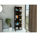 Mueble para Baño Esquinero Urano Wengue 51.2x158cm sin Cajones y con Cuatro Entrepaños - Gabinetes | Bylmo