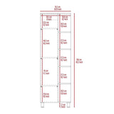 Mueble para Baño Esquinero Urano Wengue 51.2x158cm sin Cajones y con Cuatro Entrepaños - Gabinetes | Bylmo