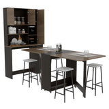 Mueble Transformable Optimus Cafe Expreso y Wengue 90 cm con Tres Puertas sin Sillas - Muebles Organizadores | Bylmo