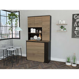 Mueble Transformable Optimus Cafe Expreso y Wengue 90 cm con Tres Puertas sin Sillas - Muebles Organizadores | Bylmo