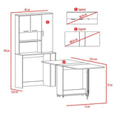 Mueble Transformable Optimus Cafe Expreso y Wengue 90 cm con Tres Puertas sin Sillas - Muebles Organizadores | Bylmo