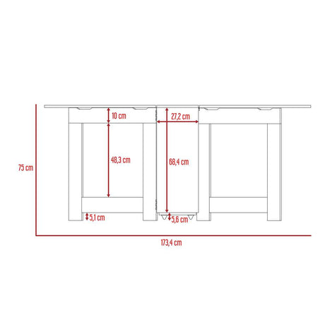Mueble Transformable Optimus Cafe Expreso y Wengue 90 cm con Tres Puertas sin Sillas - Muebles Organizadores | Bylmo