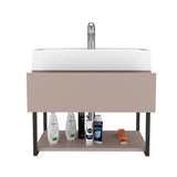 Mueble para Lavamanos Fusion Plus Taupe 60x44.6cm Individual sin Lavamanos y sin Puertas - Gabinetes | Bylmo