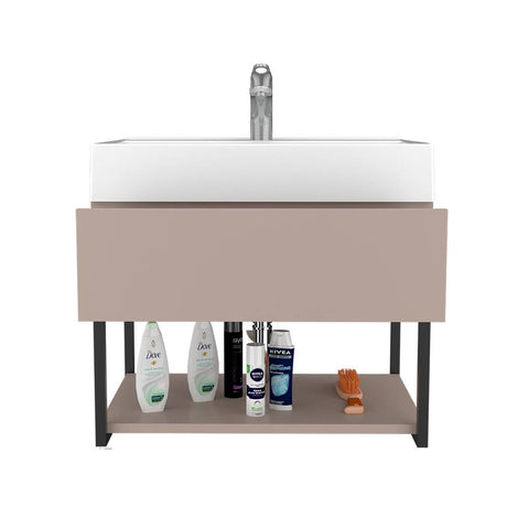 Mueble para Lavamanos Fusion Plus Taupe 60x44.6cm Individual sin Lavamanos y sin Puertas - Gabinetes | Bylmo
