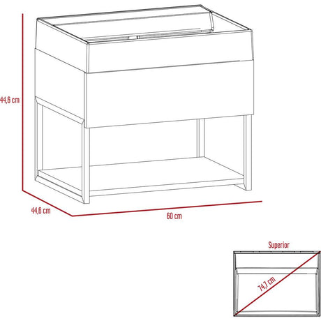 Mueble para Lavamanos Fusion Plus Taupe 60x44.6cm Individual sin Lavamanos y sin Puertas - Gabinetes | Bylmo