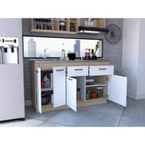 Mueble Inferior Belmira Rovere y Blanco 150 cm - Cocinas | Bylmo