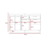 Mueble Inferior Belmira Rovere y Blanco 150 cm - Cocinas | Bylmo
