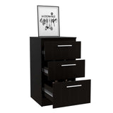 Mueble Auxiliar Manchester Wengue 50x90cm sin Entrepaños y con Tres Compartimientos