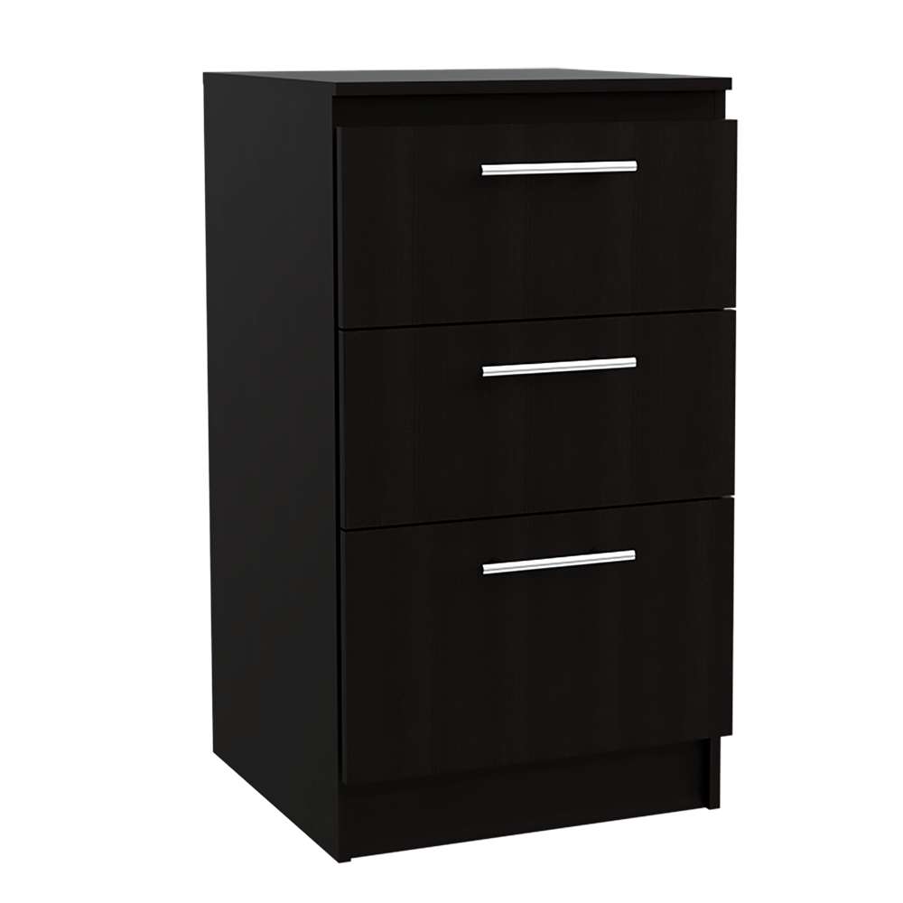 Mueble Auxiliar Manchester Wengue 50x90cm sin Entrepaños y con Tres Compartimientos