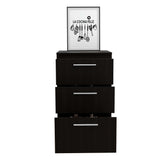 Mueble Auxiliar Manchester Wengue 50x90cm sin Entrepaños y con Tres Compartimientos