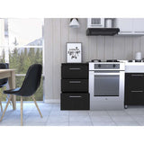 Mueble Auxiliar Manchester Wengue 50x90cm sin Entrepaños y con Tres Compartimientos