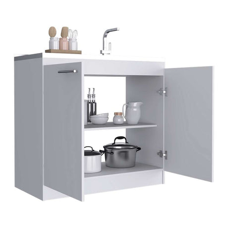 Mueble Manchester Blanco 97 cm con Dos Puertas - Gabinetes | Bylmo