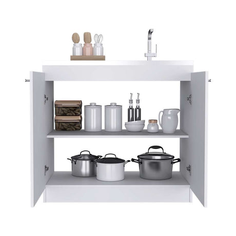 Mueble Manchester Blanco 97 cm con Dos Puertas - Gabinetes | Bylmo