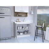 Mueble Manchester Blanco 97 cm con Dos Puertas - Gabinetes | Bylmo