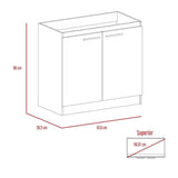 Mueble Manchester Blanco 97 cm con Dos Puertas - Gabinetes | Bylmo