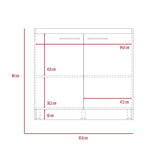 Mueble Manchester Blanco 97 cm con Dos Puertas - Gabinetes | Bylmo