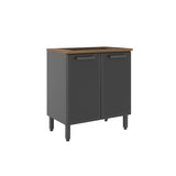 Mueble Inferior Maqui sin Mesón con Dos Puertas Gris 80 cm - Muebles Inferiores | Bylmo