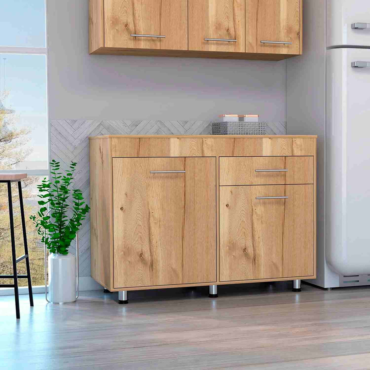 Mueble Inferior Orion con Un Cajón y Almacenamiento Duna 120 cm Sin Meson, Sin Horno - Muebles Inferiores | Bylmo