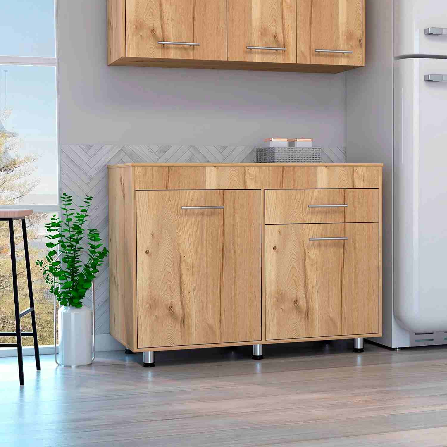 Mueble Inferior Orion con Un Cajón y Almacenamiento Duna 120 cm Sin Meson, Sin Horno - Muebles Inferiores | Bylmo