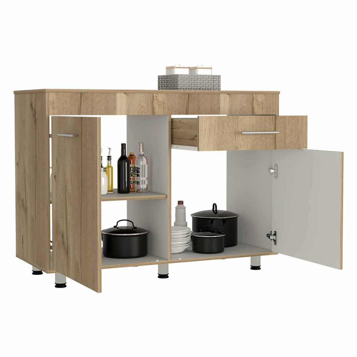 Mueble Inferior Orion con Un Cajón y Almacenamiento Duna 120 cm Sin Meson, Sin Horno - Muebles Inferiores | Bylmo